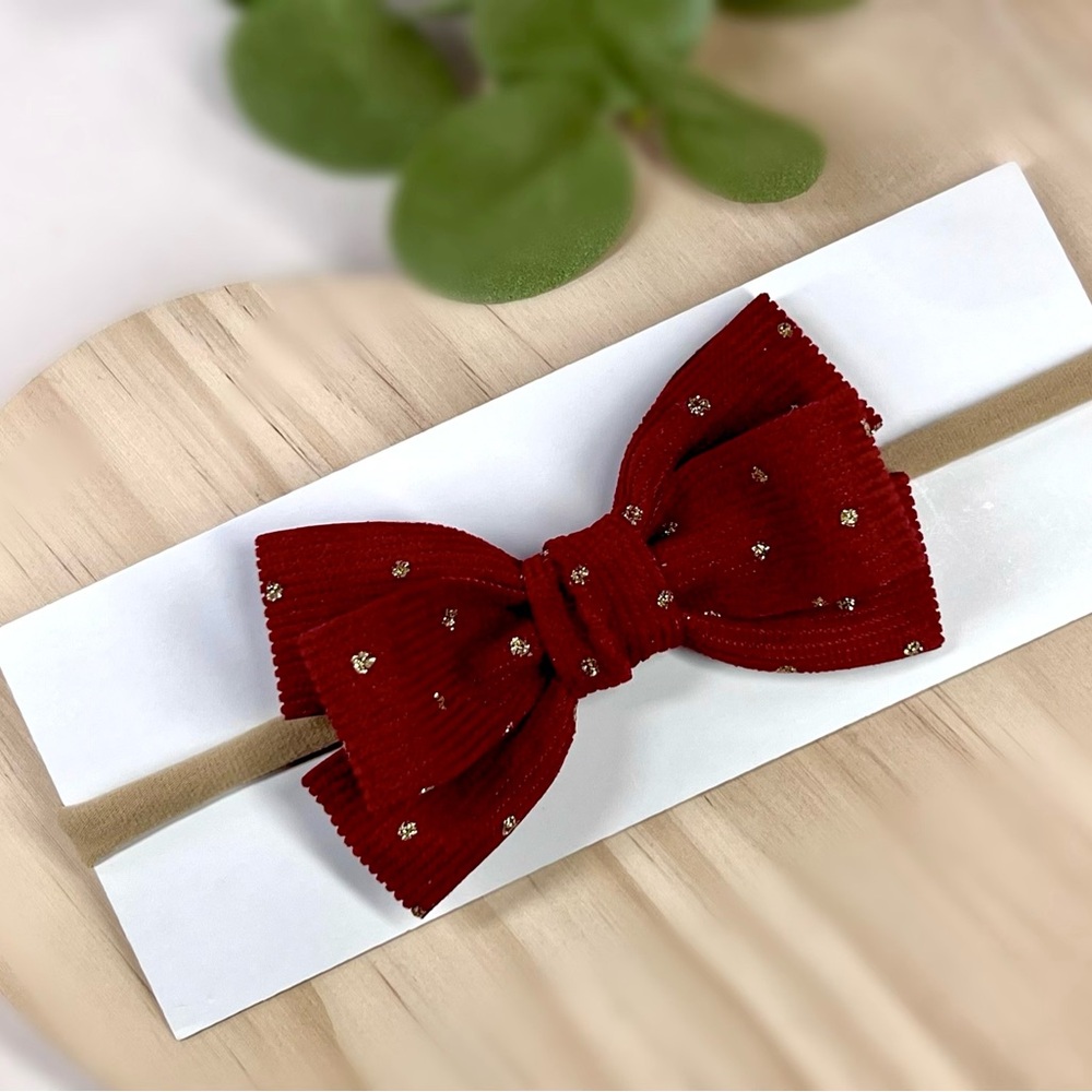 Elegant Red Bow Hairband for Kids